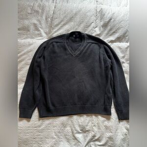 Women’s Land’s End Black V-Neck Sweater size XL